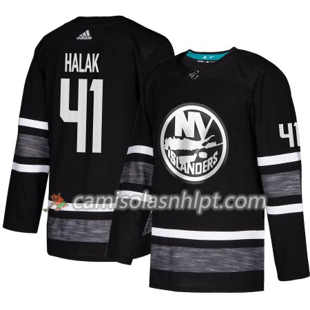 Camisola New York Islanders Jaroslav Halak 41 2019 All-Star Adidas Preto Authentic - Homem